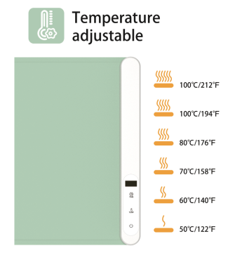 ST&JT Electric Warming Tray - Full Surface Heating,Rollable & Portable,Premium Silicone Nano-Material,3 Temperature Settings,Auto Shut-Off -Versatile Food Warmer for Gatherings,Parties,Everyday Use